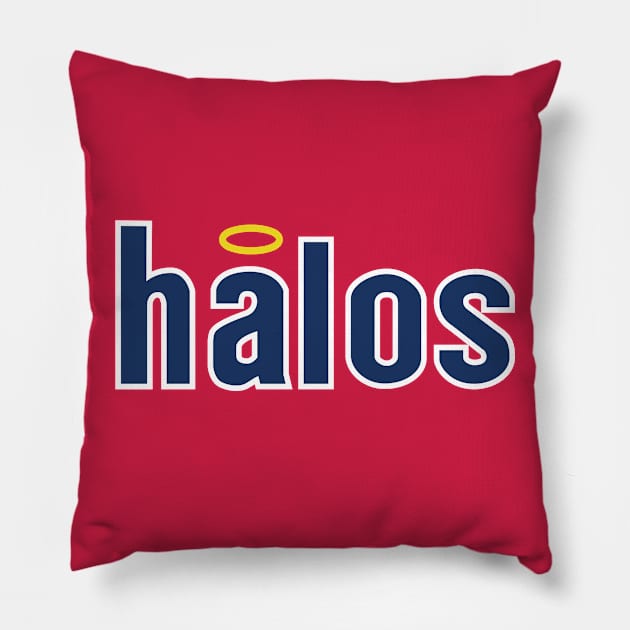 Halos - Red Pillow by KFig21