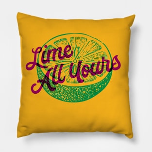 Lime All Yours Fruit Pun Pillow