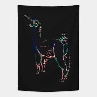 Llama Unicorn Tapestry