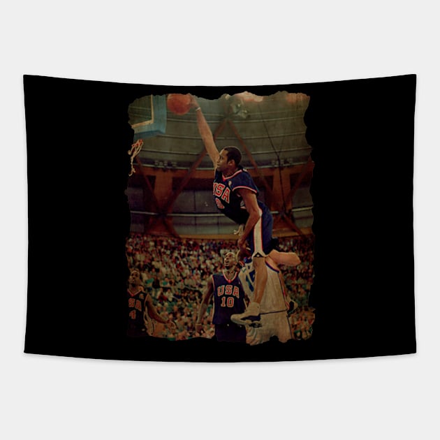 Vince Carter - Dunk of Death Vintage Tapestry by CAH BLUSUKAN