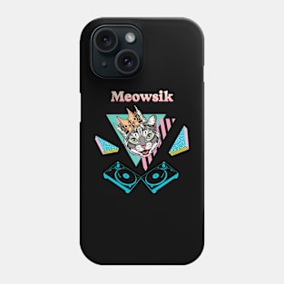 Retro Meowsik-Cat and Music lovers- Phone Case