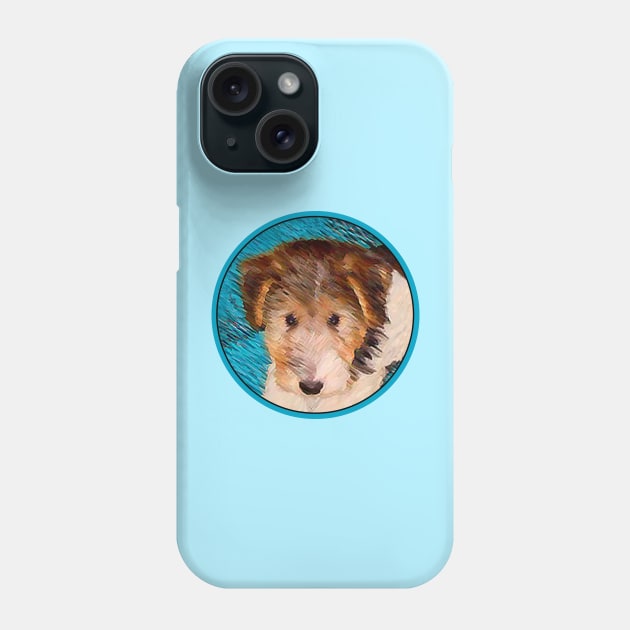 Wire Fox Terrier Puppy Phone Case by Alpen Designs