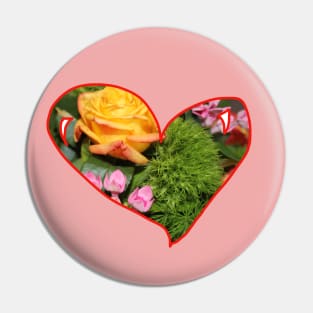Love heart bouquet Pin