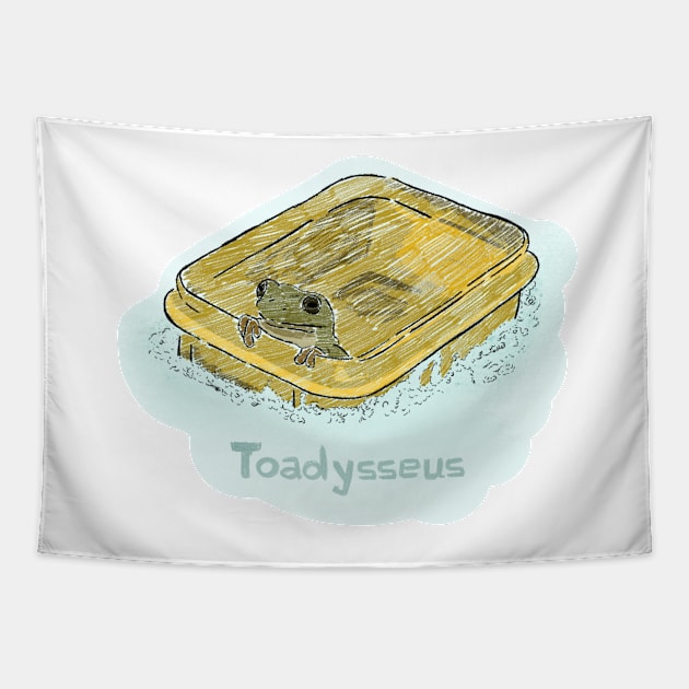 Toadysseus adventure - blue version Tapestry by Uwaki