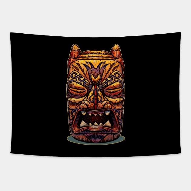 Demon Tiki Tapestry by ChetArt