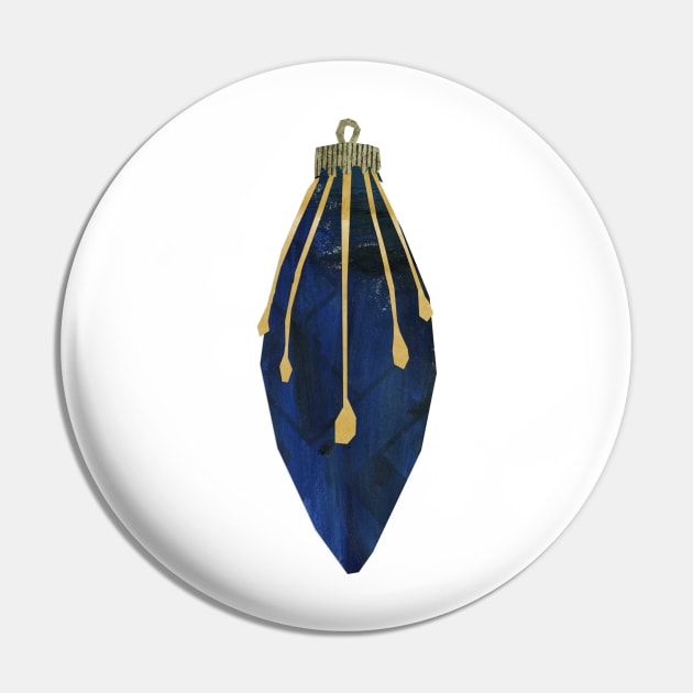 Bauble - Trad blue gold drops Pin by Babban Gaelg