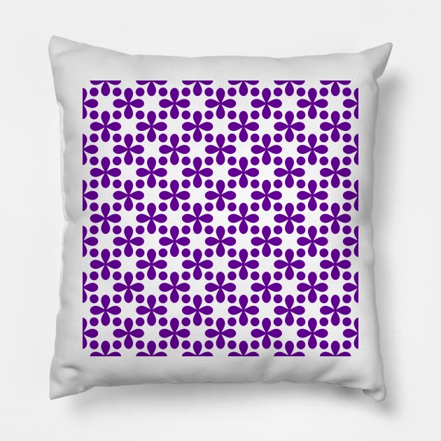 Purple Clovers and Dots Pattern Pillow by Makanahele