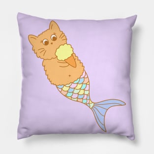 Summer Mer-Cat Pillow