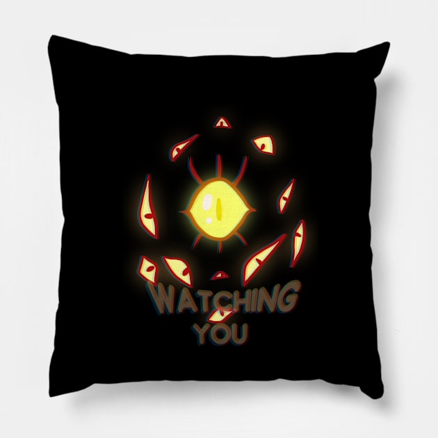 Eyes Watching you Pillow by WiliamGlowing