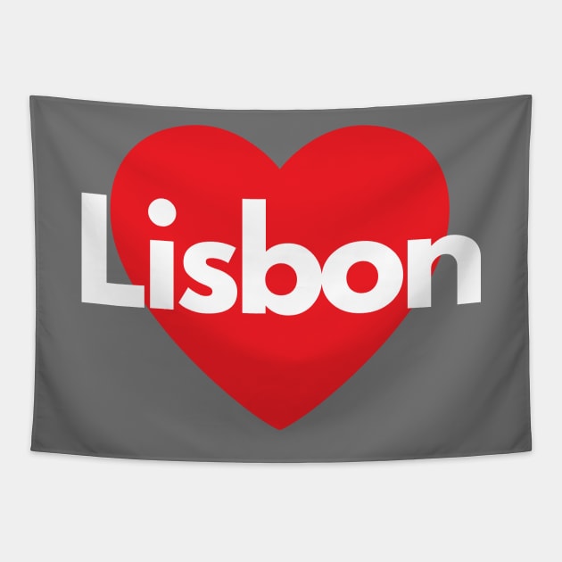 Love Lisbon (Lisboa, with Heart) Tapestry by Lisbon Travel Shop