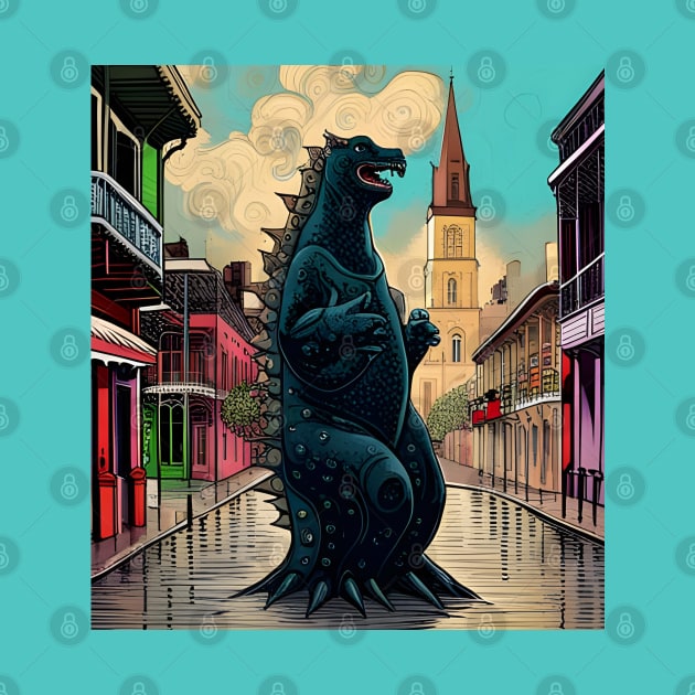 Godzilla in New Orleans by RoxanneG