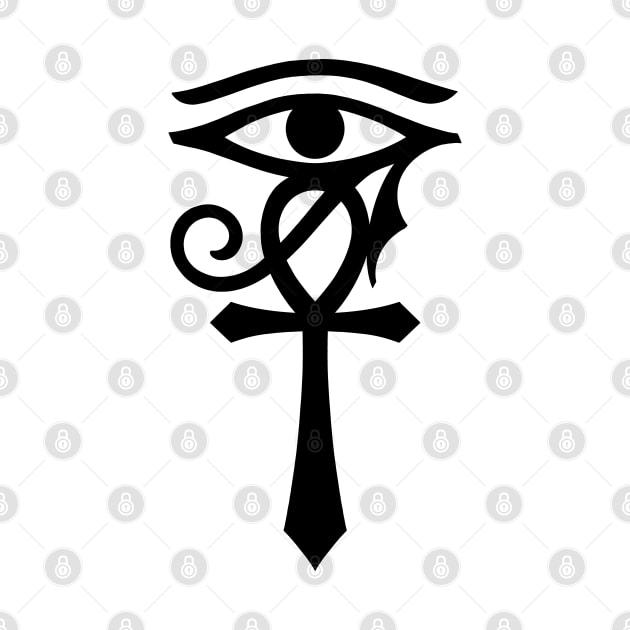 Egyptian symbol Ankh with Eye of Horus by OccultOmaStore
