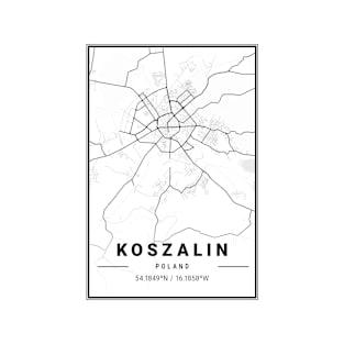 Koszalin Light City Map T-Shirt