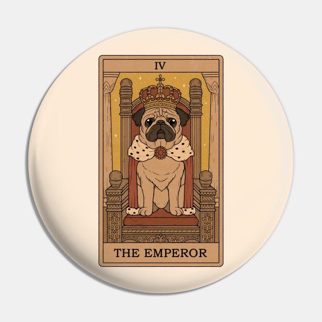 The Emperor - Pugs Tarot Pin by thiagocorrea