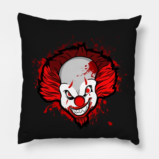 Killer Clown Pillow by weckywerks