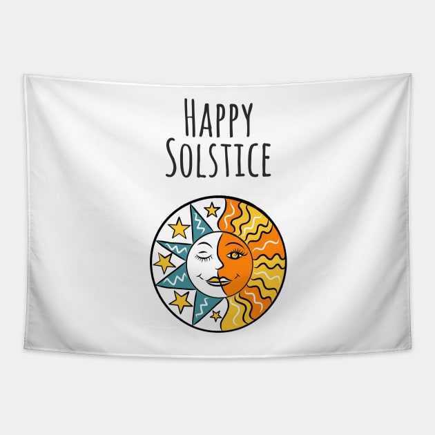 Happy Winter Or Summer Solstice Tapestry by faiiryliite