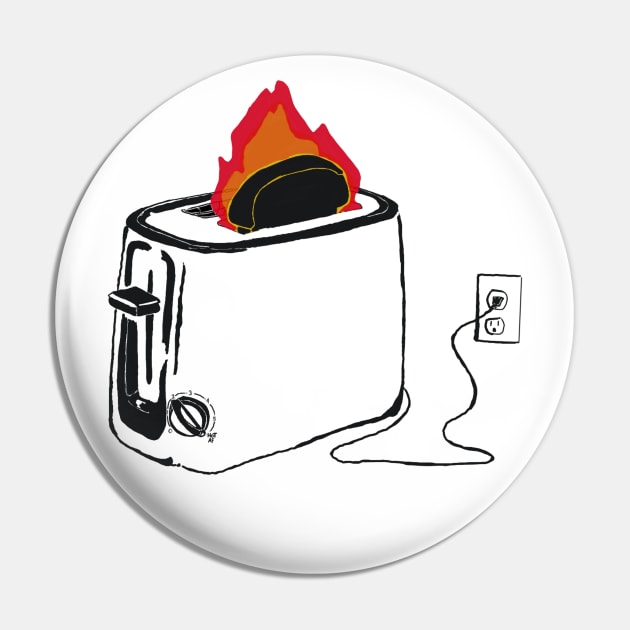 Toaster Fire Pin by Animal Surrealism