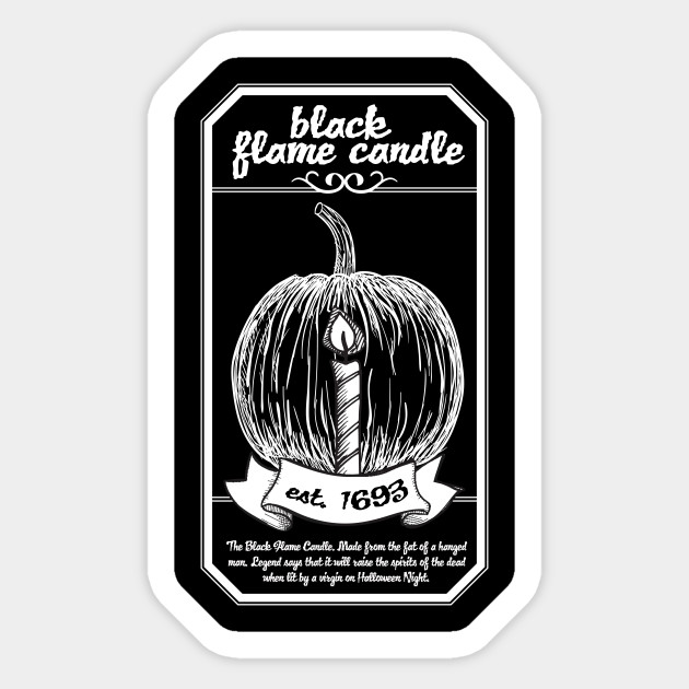 Hocus Pocus Halloween Black Flame Candle Halloween Sticker Teepublic Uk