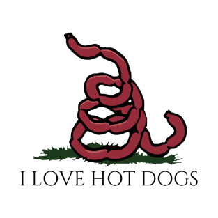 I Love Hot Dogs flag T-Shirt