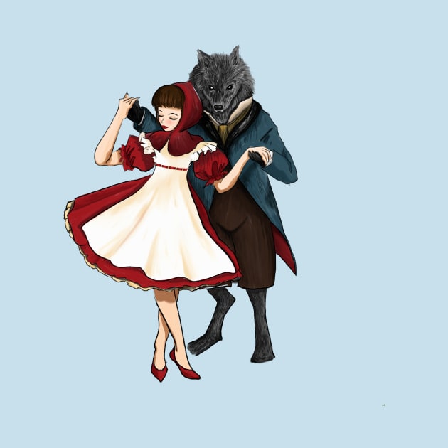 A Dangerous Dance, Red Hood And The Wolf by LittleBunnySunshine