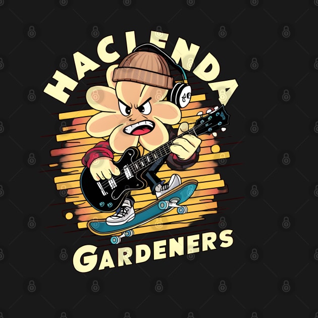 Flower Cartoon Guitarist by Hacienda Gardeners