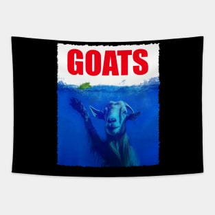 Caprine Charm Stylish Statement Tee for Goat Admirers Tapestry