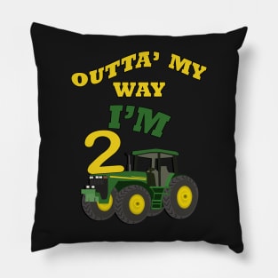 Birthday 2 Year Old Cards & Gifts Two I’m Two Tractor Birthday Party Theme Farm Pillow