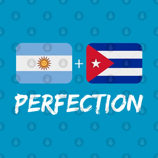 Argentinian Plus Cuban Mix Heritage DNA Flag by Just Rep It!!