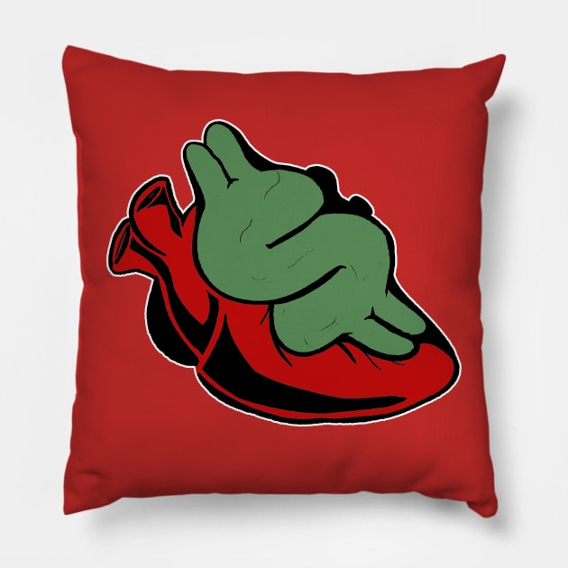 Money Heart Pillow by Husky's Art Emporium