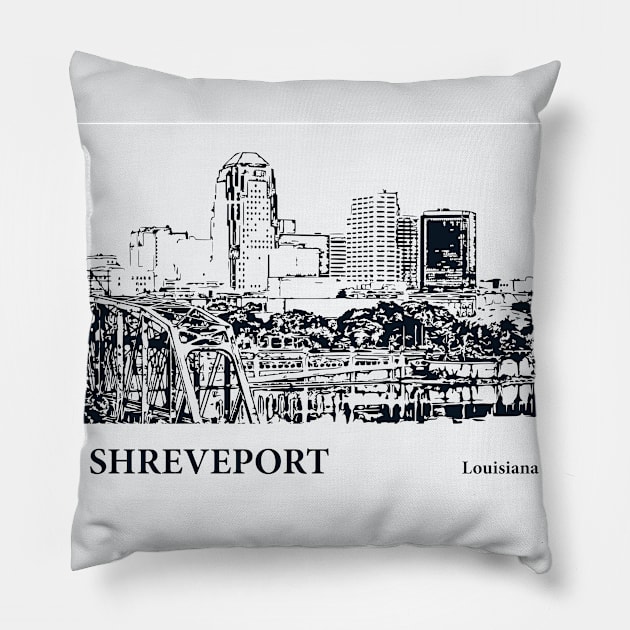 Shreveport - Louisiana Pillow by Lakeric