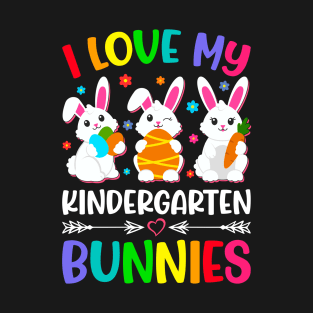 Funny Easter Day I Love My Kindergarten Bunnies Bunny Eggs T-Shirt