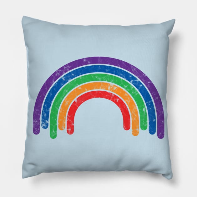 Happy Rainbow Pillow by Hanzo