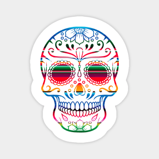 Day of the Dead Colorful Skull Magnet