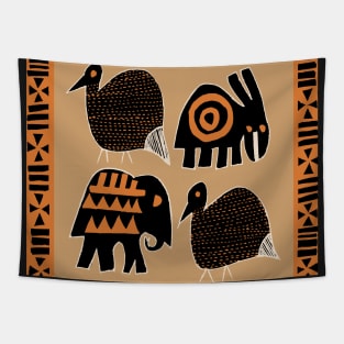 African Safari Animals Tapestry