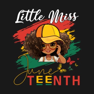 Little Miss Juneteenth Black History Shirt Kids Boys 2024 T-Shirt