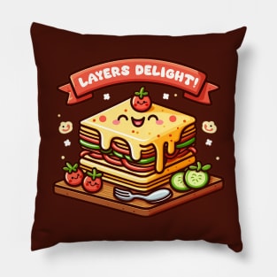 lasagna layers delight Pillow