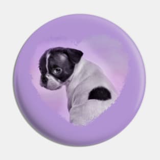 Boston Terrier Puppy Pin