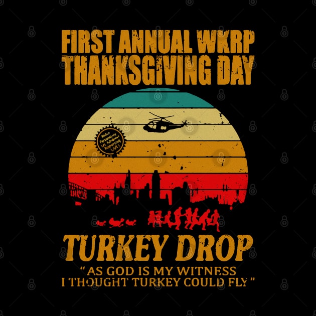 First Annual WKRP Thanksgiving Day Turkey Drop // Retro Style Design by Sikometholiy