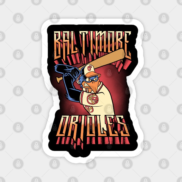 Baltimore Orioles - Baseball Fan Magnet by BlockersPixel