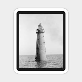 Minot's Ledge Light, 1880. Vintage Photo Magnet