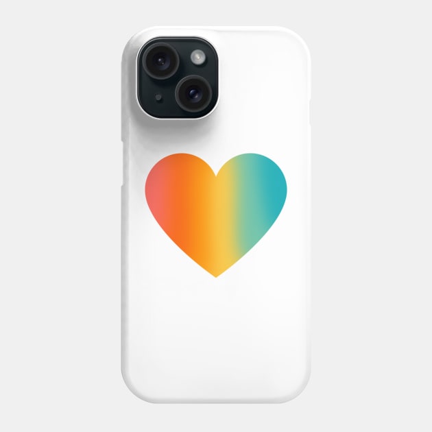 Gradient heart silhouette Phone Case by SUNWANG