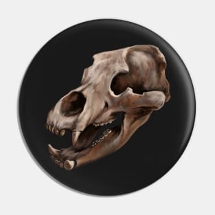 Cave Bear Skull Pin