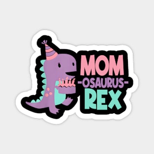 Mom Dinosaur Family Matching Birthday Girls Party Daughtrer Magnet