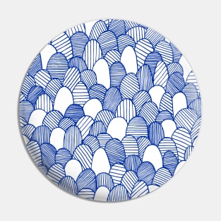 Striped Scallops - Blue Pin