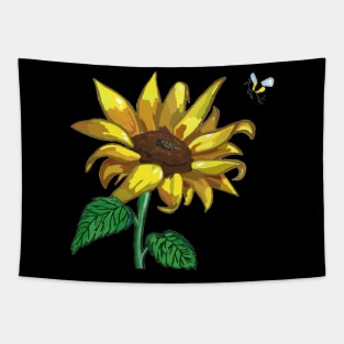 Sunflower and the Bee Tapestry