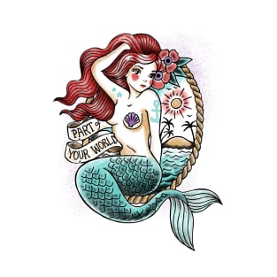 Mermaid Tattoo T-Shirt