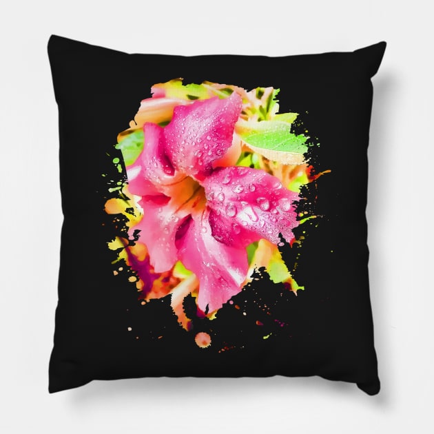 Splash Flower Pillow by sfajar