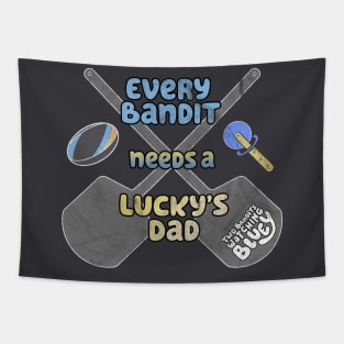 Every Bandit Needs a Lucky's Dad - Two Bandits Watching Bluey Tapestry