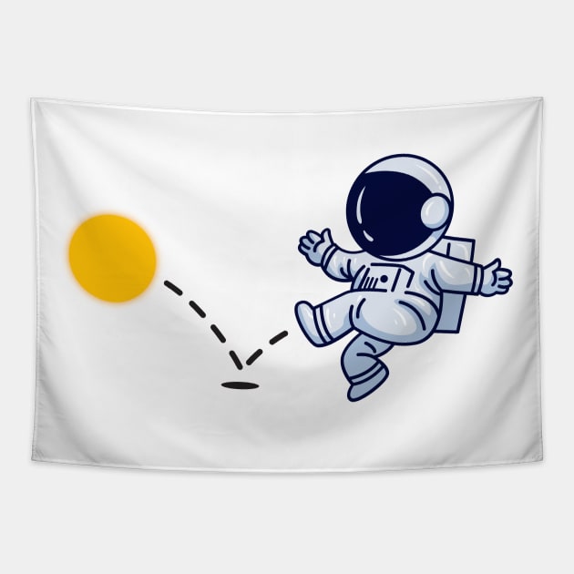 Astronaut plays Sun Soccer Tapestry by firstsapling@gmail.com