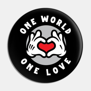 One World One Love Pin